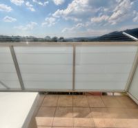 Sunny terrace of a 3-room apartment in Čadca on Mierová Street with a view of the surroundings.