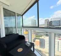 A balcony with a view of Bratislava, Landererova Street, from a three-room apartment.