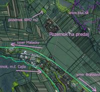 Land map for sale in the location of Pezinok, Kučišdorfská, agricultural and forest land.