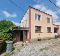 A family house on Šípošova Street in Šahy surrounded by greenery and containers.