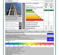 Energy certificate for Sky Park Residence at Továrenská 14, Bratislava - Staré Mesto.