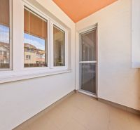 A balcony in a 2-room apartment with a view of Dona Sandtner Street, Pezinok.