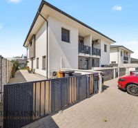 Two-story building with parking spaces, Veľký Meder, spatial organization of a 3-room apartment.