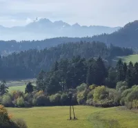 Mountains and forest lands near Stará Ľubovňa. A landscape with dense forests and meadows.