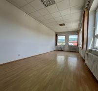 Offices with wood-patterned flooring and a view, Stará Ľubovňa.