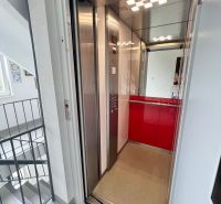 Entrance to the elevator in the apartment building on Družicová Street in Košice - Nad jazerom district.