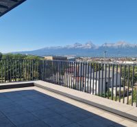 Terrace of a 3-room apartment on Hviezdoslavova Street in Poprad with a view of the High Tatras.