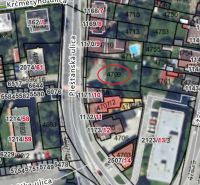 Cadastral map of plots - commercial on Piešťanská Street in Nové Mesto nad Váhom.