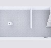 Commercial premises with a wooden decor floor, staircase, and white walls.