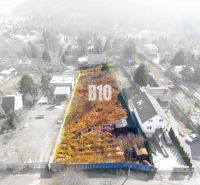 Aerial view of residential plots on Lesná Street in Stupava.