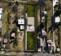 Aerial view from above of properties - housing in Stupava on Lesná Street.