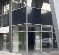 Commercial spaces in Bratislava - Ružinov with a glass facade and modern architecture.
