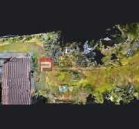 Aerial view of a family house with a spacious garden on Štefánikova Street in Skalica.