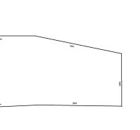 The layout of an irregular plot designated for residential use on Kováčska Street in Dunajská Lužná.
