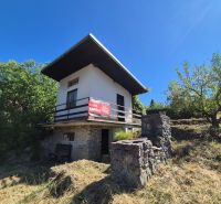 Cottage in Myjava with a rock wall, surrounded by nature, for sale.