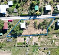 Aerial view of the cottage and surrounding gardens in Myjava.