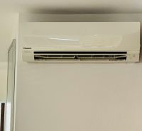 Air conditioning on the wall, ideal for thermal comfort in a family house.