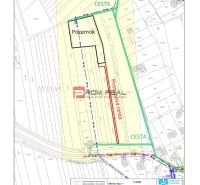 Land plan in Modra for residential purposes with marked access roads.