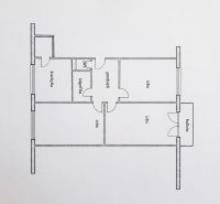 The floor plan of a 3-room apartment includes a kitchen, bathroom, toilet, and balcony.
