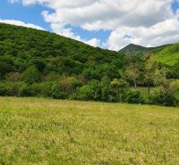 A meadow surrounded by forests in Nitrianske Sučany, suitable for building residential plots.