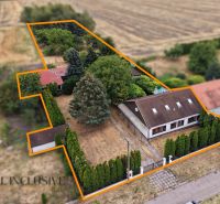A family house in Lipové with a large plot, garden, and dense greenery.