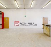 Production premises with shelves and a workbench, floor with wooden decor.