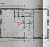 Floor plan of the second floor of the production area with arranged rooms and dimensions.