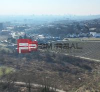 View of the gardens in Bratislava III, surrounded by vineyards and the city skyline.