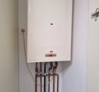 Heating in a 3-room apartment with a boiler and connection to the electrical grid.