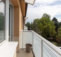 Balcony of a 3-room apartment with a view of greenery, Poludníková Street, Bratislava - Ružinov.