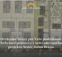 Floor plan of non-residential premises Senec Južná Brána, offices in a business location.