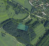 Aerial view of agricultural and forest lands in Medzihorí, Dubnica nad Váhom.