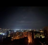 Night panorama from a 4-room apartment on Račianska in Bratislava-New Town.
