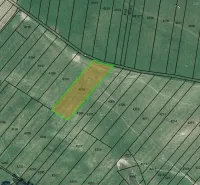 Cadastral map of agricultural and forest lands near Plaveč.