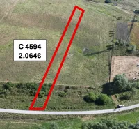 Agricultural and forest land near Plaveč with specific parcel marking and price.