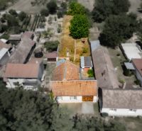 Aerial view of a family house in the village of Vištuk at Vištuk 158 with a large garden.