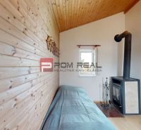 Interior of a cabin with a view of the fireplace, wooden paneling, and a sofa.