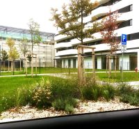 2-bedroom apartment, Údernícka Street, Bratislava - Petržalka, outdoor space, greenery, parking lot.