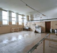 Interior of manufacturing facilities with tiling, equipment, and large windows.