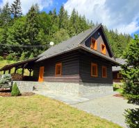 In the Jarabe, there is a cabin surrounded by forest, with wooden cladding and a stone foundation.