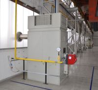 Production facilities with technical equipment and piping on a floor with a wooden decor.
