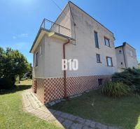 Family house in Kláštor pod Znievom, grass and walkway, brick plinth.