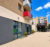 The exterior of commercial premises on Okružná Street in Stupava.