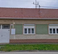 A family house in Mokrý Háj with a red roof and garage doors.