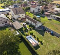 A family house in Vojtechovce, Nový Život has a large garden with a swimming pool and a terrace.