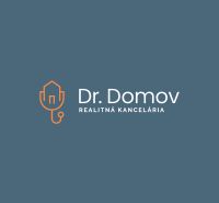 Real estate agency logo Dr. Domov with verified membership, stylish design.
