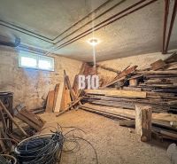 Basement of a family house with stored wood and cables.