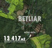 Map of an investment plot with an area of 13,417 m² in Betliar.
