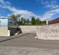 Image from Recreational Lands in Záhorce in Selešťany, shows a modern building made of bricks and metal.