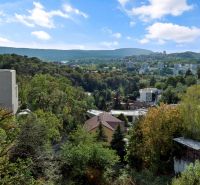View of wooded areas and buildings in Bratislava - Staré Mesto from Bartókova Street.
